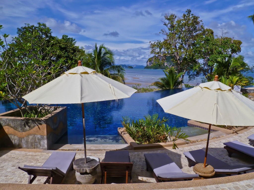 Infinity pool at a private resort in Thailand