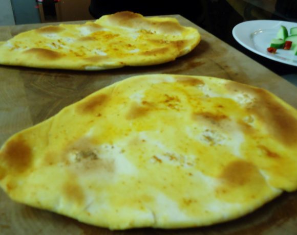Homemade Garlic & Coriander Naan Breads