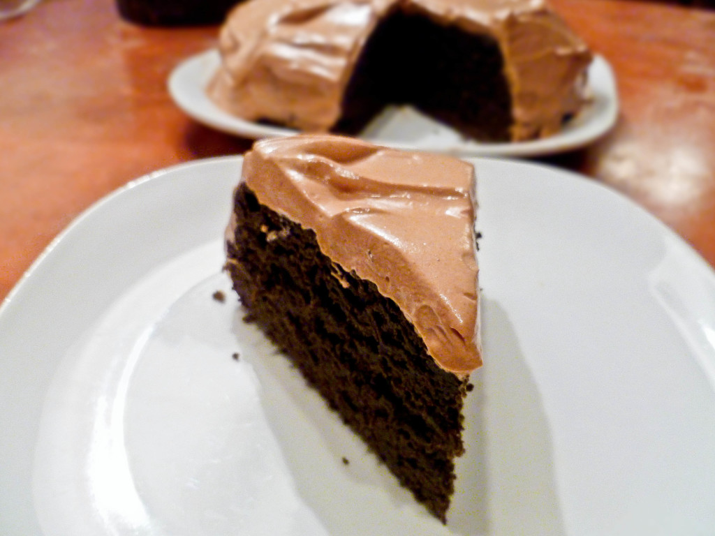 Chocolate Pumpkin Cake with Chocolate Cream Frosting