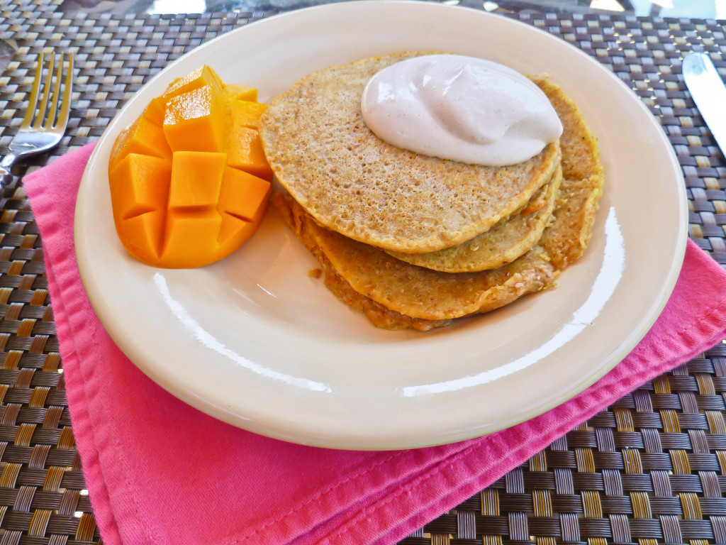 wholewheat mango pancakes