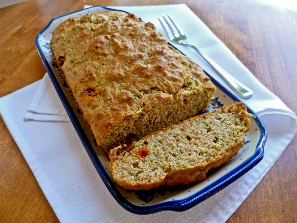 Whole Wheat Zucchini Bread with Sun-Dried Tomatoes