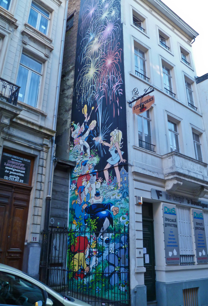 brussels comic strip wall