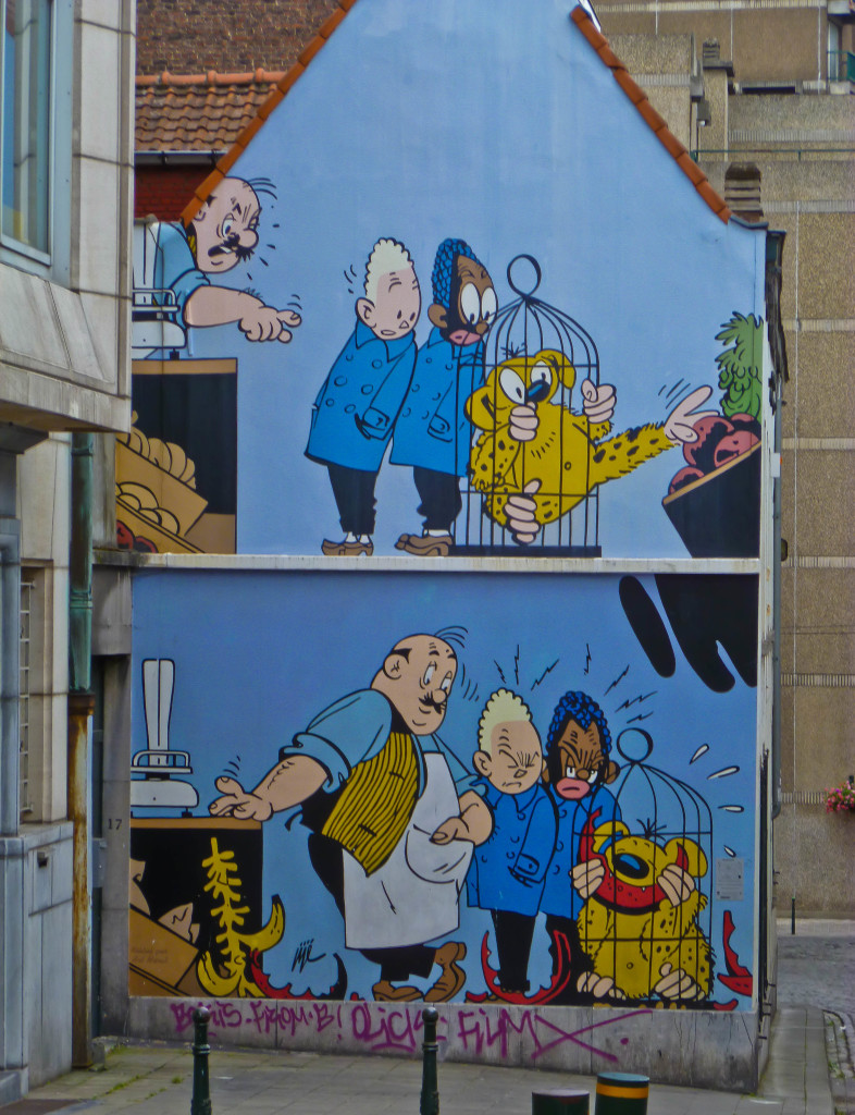 brussels comic strip wall