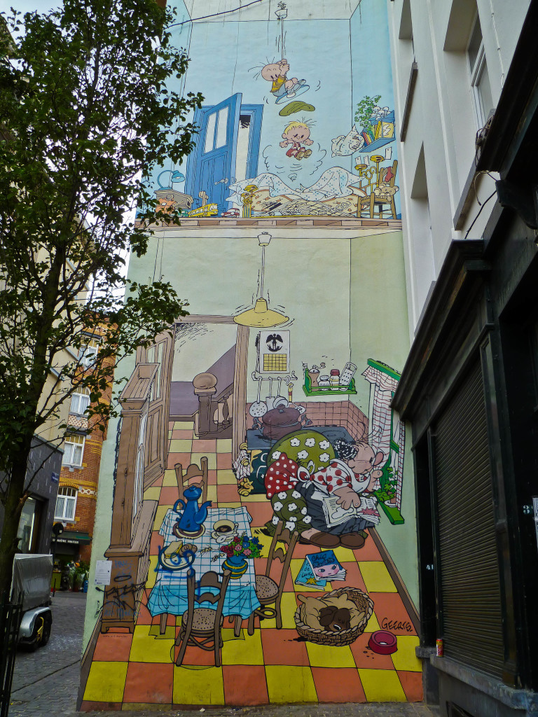 brussels comic strip wall