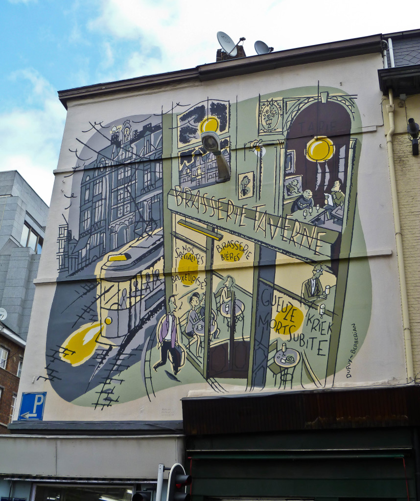 brussels comic strip wall