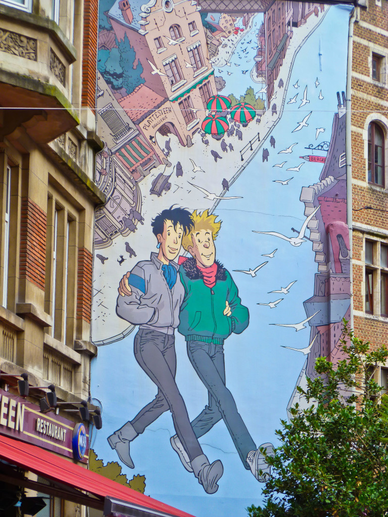 brussels comic strip wall