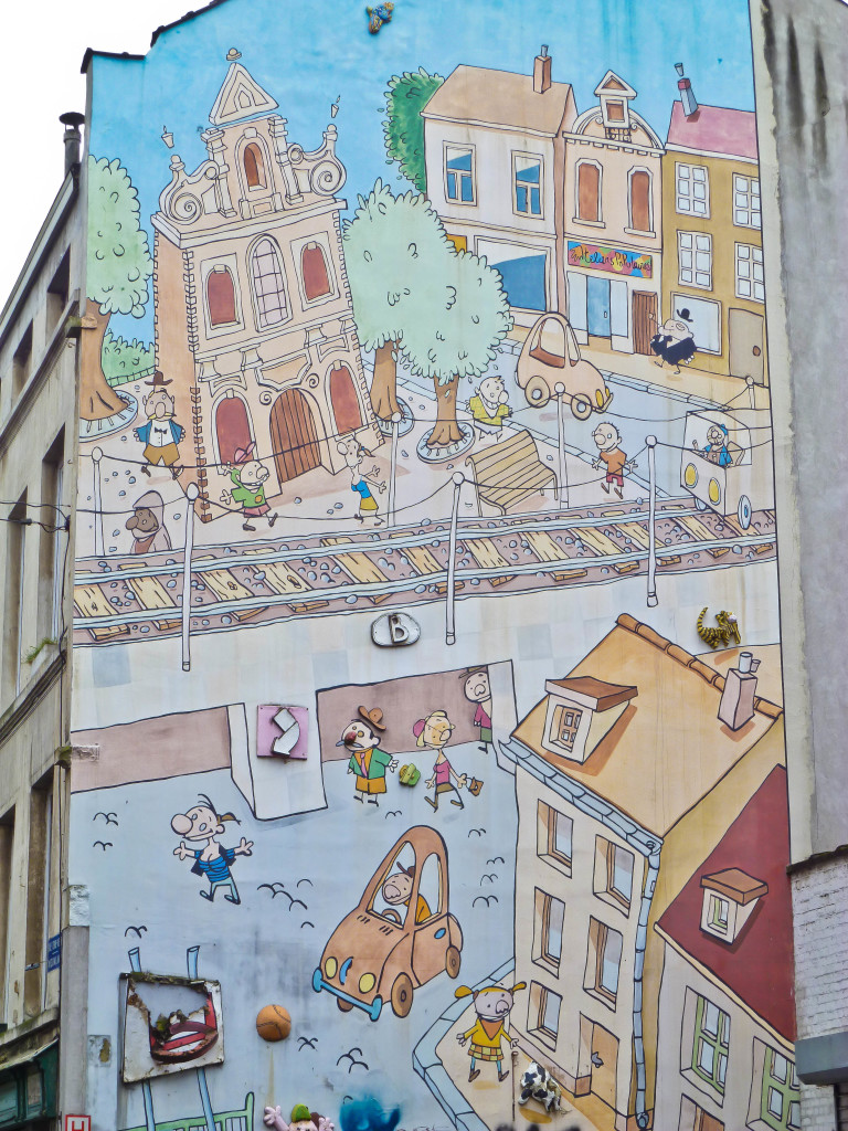 brussels comic strip wall