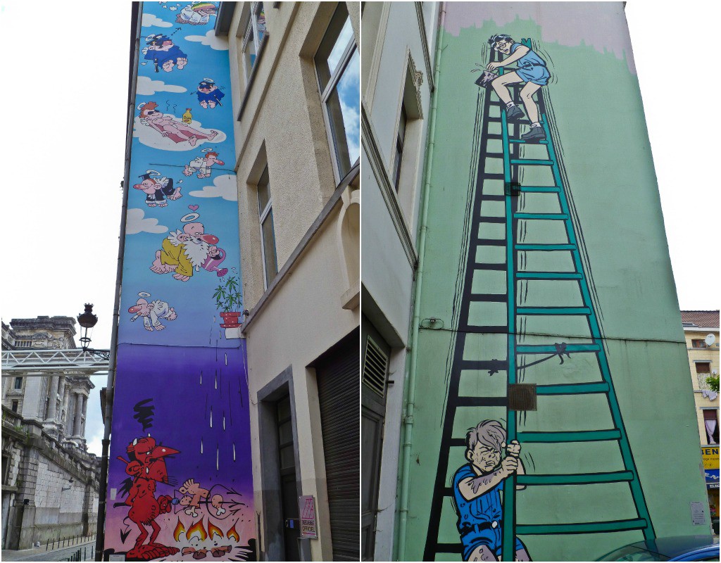 brussels comic strip wall