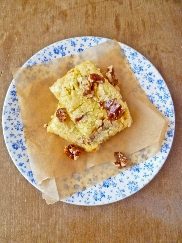 caramelized pecan and white chocolate blondies