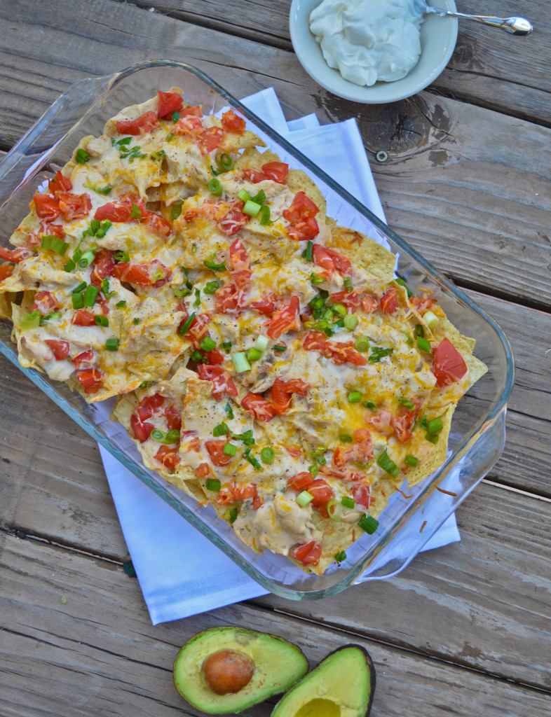 White Queso Chicken Nachos