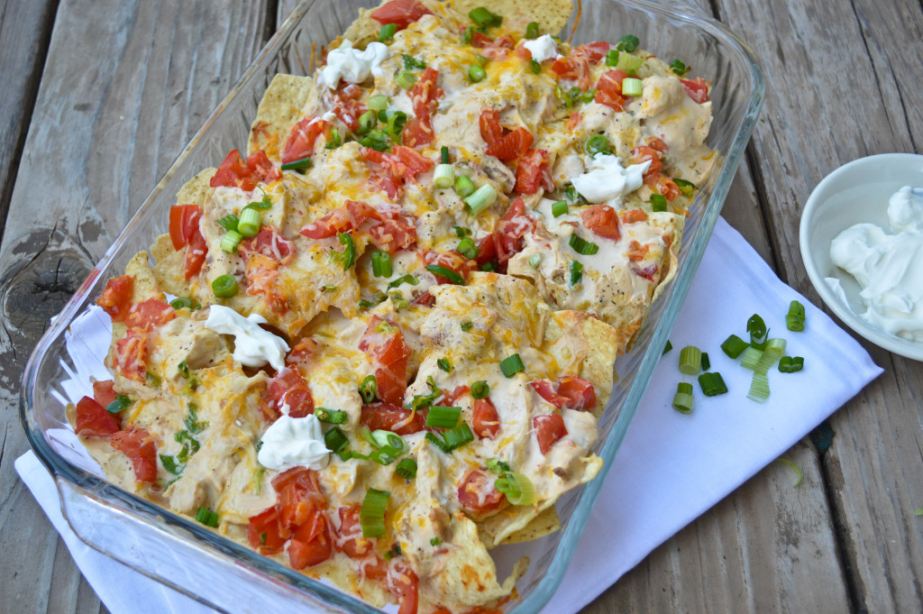 White Queso Chicken Nachos