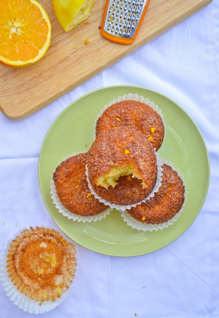 orange lemon drizzle muffins