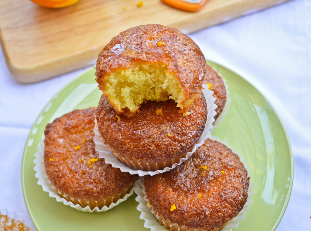 orange lemon drizzle muffins