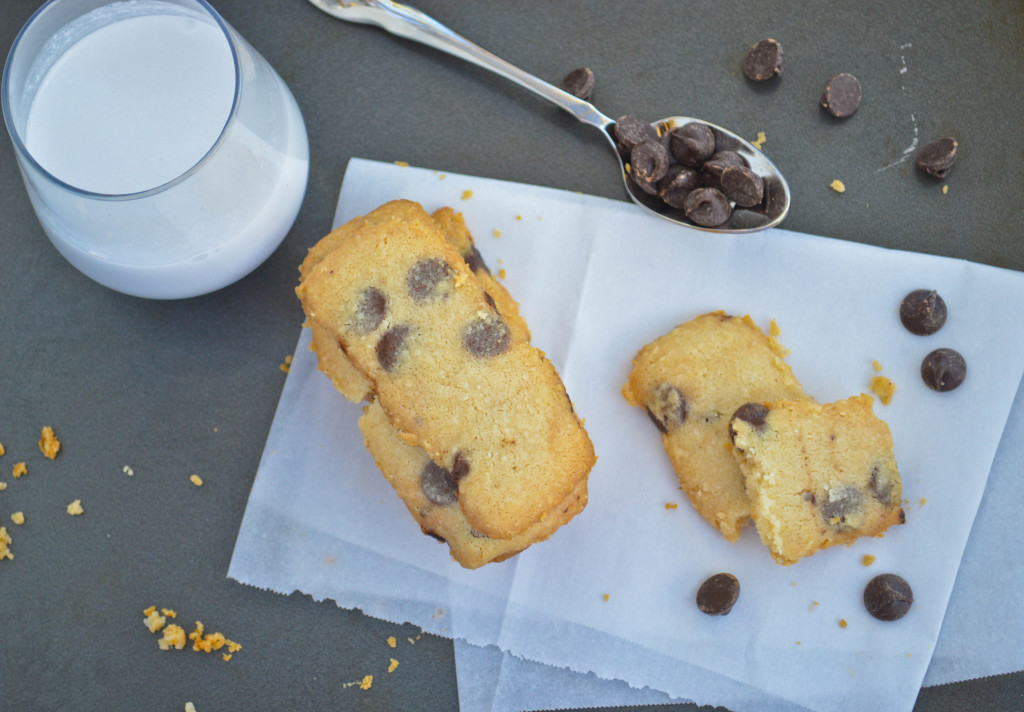 coconut oil chocolate chip shortbread