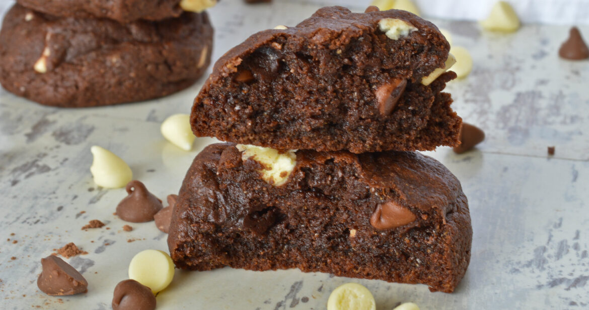 triple chocolate brownie cookies