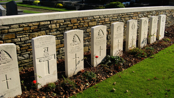 Gravestones in Ypres