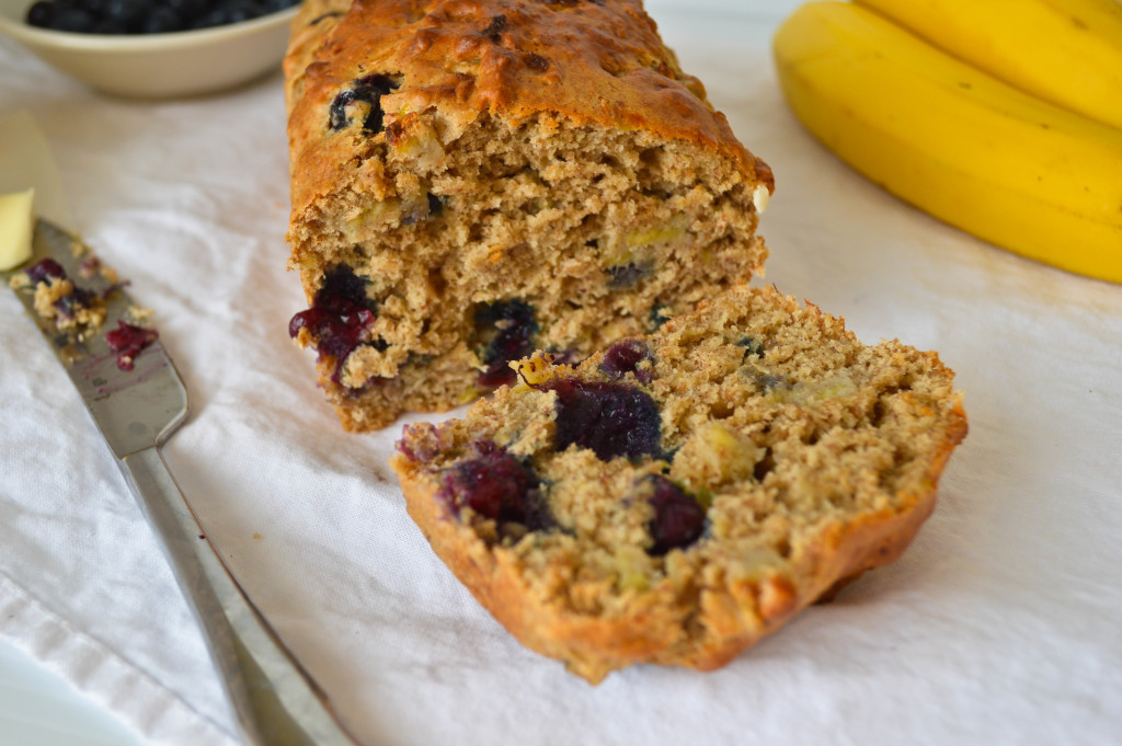 Blueberry and Almond Butter Banana Bread