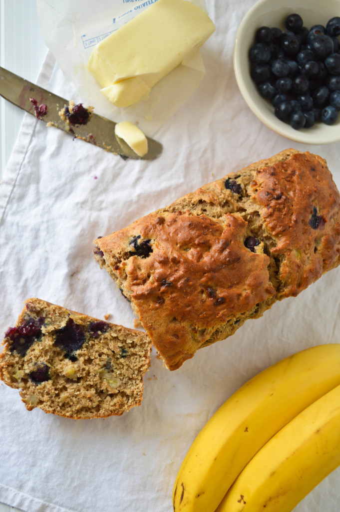 blueberry and almond butter banana bread