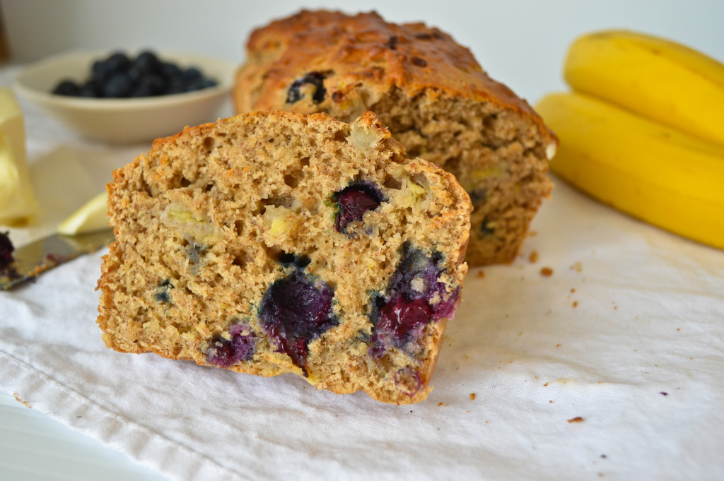 blueberry and almond butter banana bread