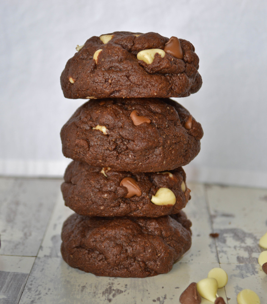triple chocolate brownie cookies