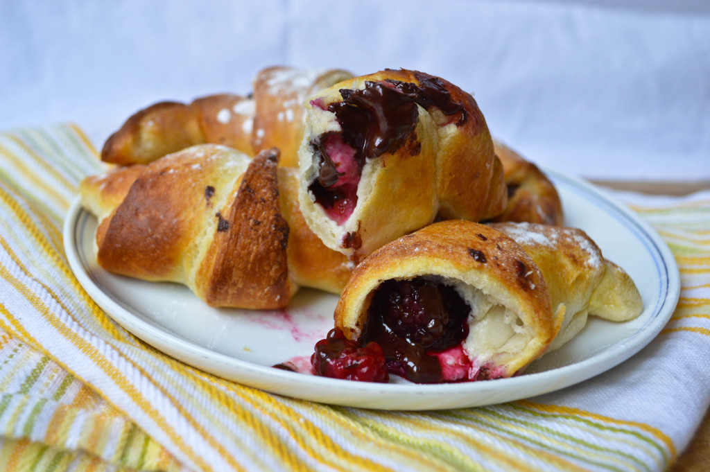 chocolate berry croissants