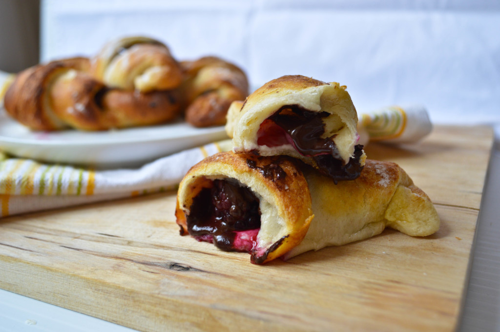 chocolate berry croissants