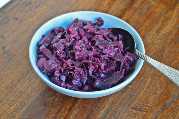 Slow Cooker Braised Red Cabbage and Apple