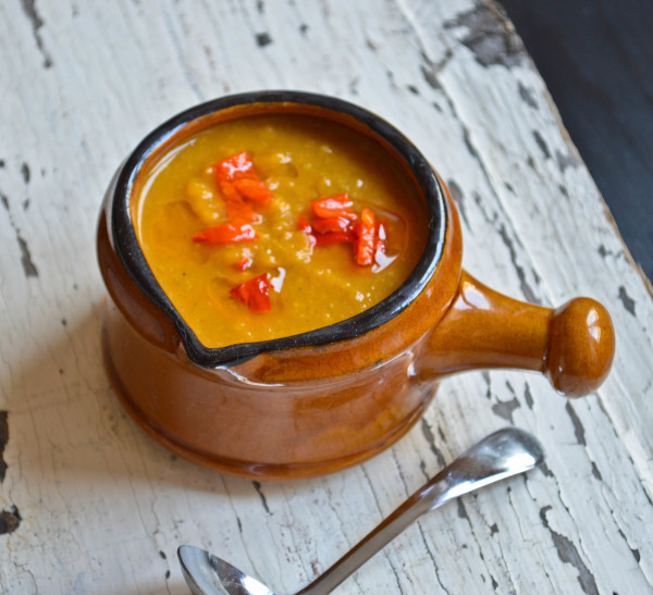 Sweet and Spicy Chickpea and Butternut Squash Soup