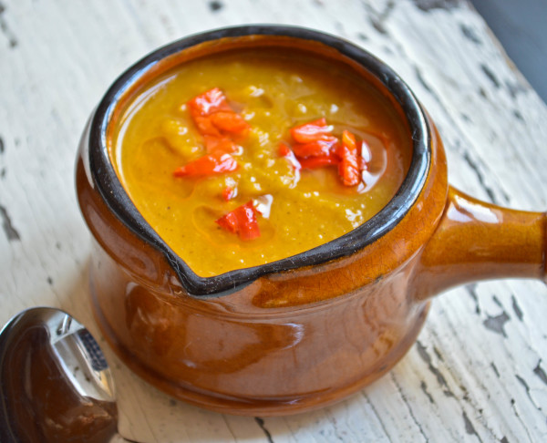 Sweet and Spicy Chickpea and Butternut Squash Soup