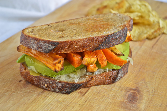 Sweet Potato and Avocado Reuben Sandwich Recipe by ConfusedJulia