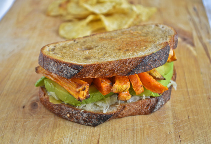 Sweet Potato and Avocado Reuben Sandwich Recipe by ConfusedJulia