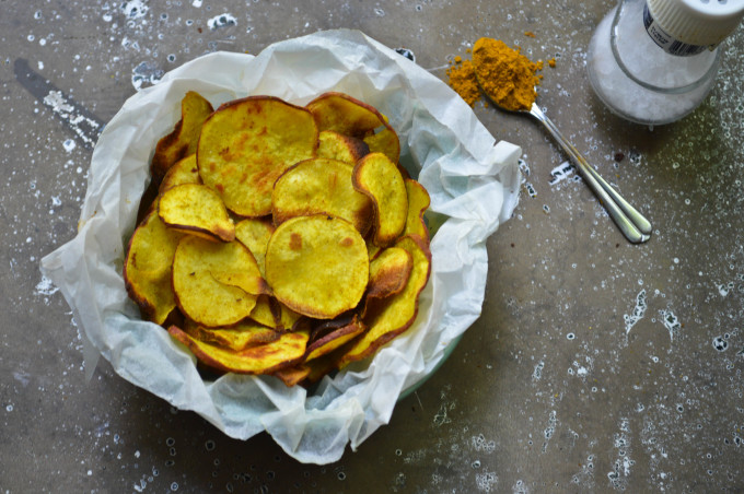 Curried Sweet Potato Chips Recipe
