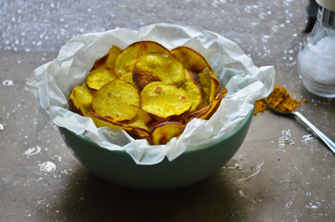 Curried Sweet Potato Chips Recipe