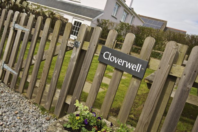 Cloverwell Devon cottage sign