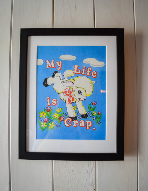 A example of the quirky artwork that is hanging on the walls of the hotel