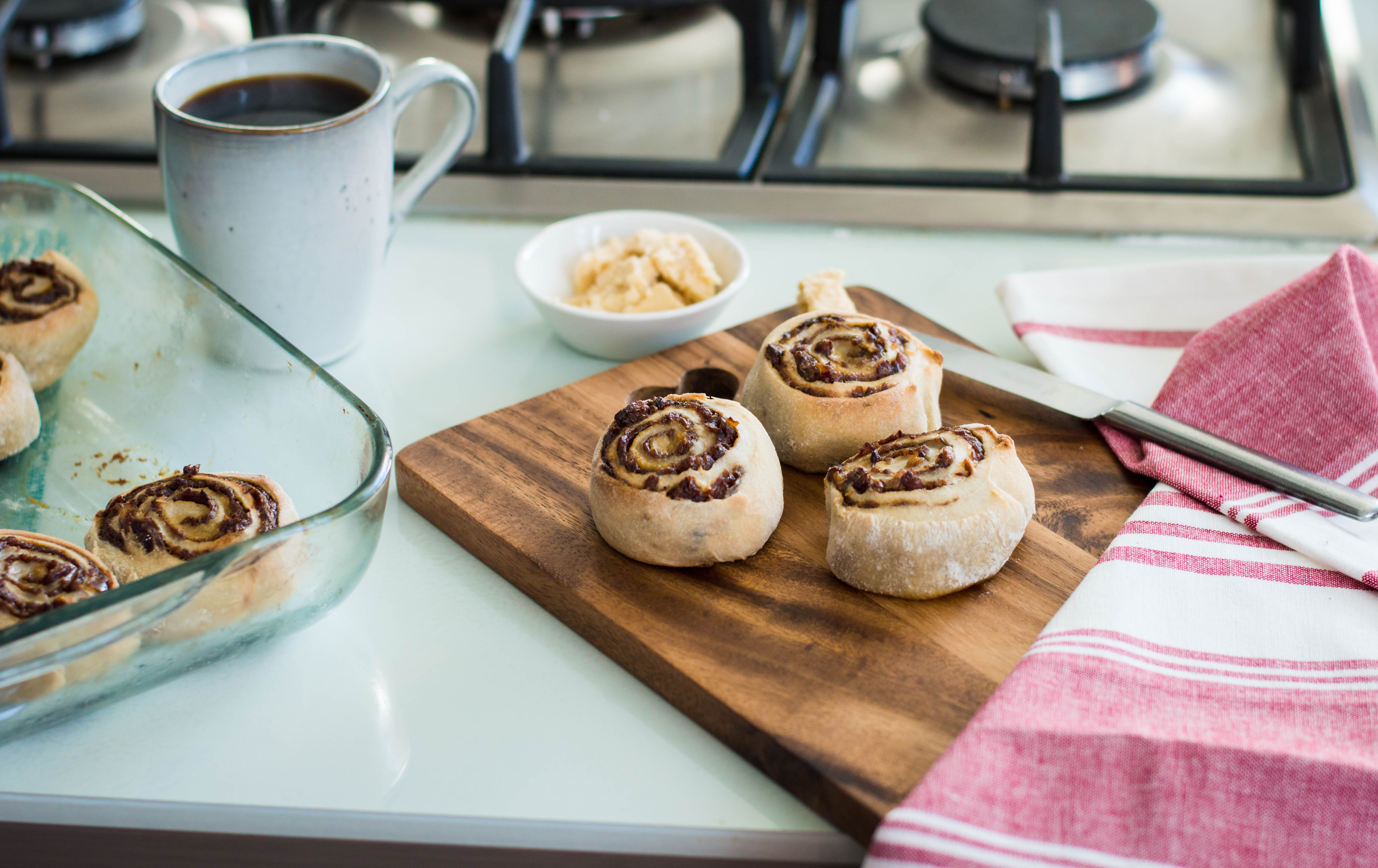 Sticky Date Buns with Brandy Butter