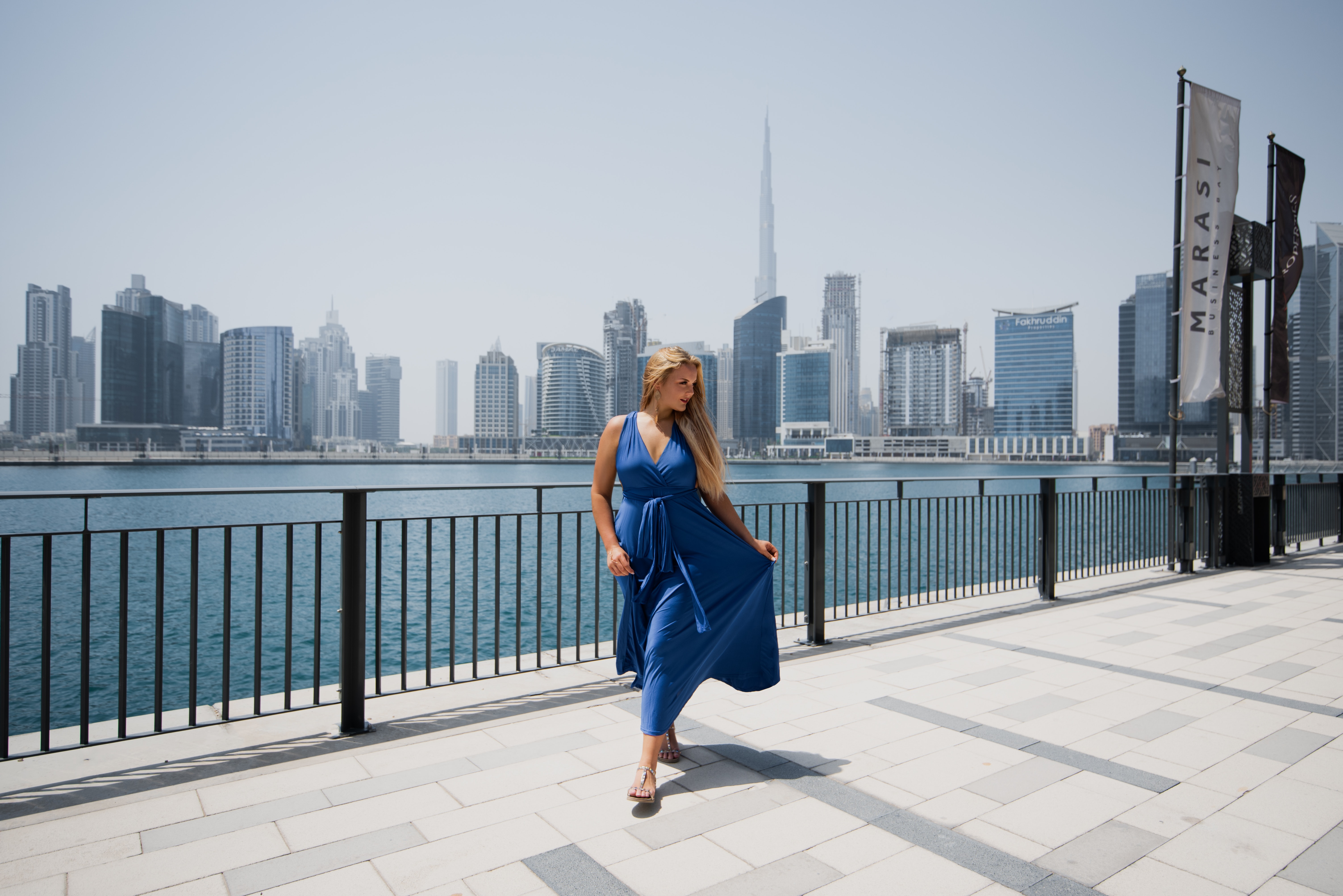 Blue maxi dress