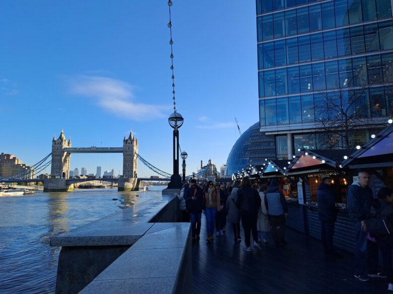 Christmas Activities in London - Christmas markets dotted along Southbank Centre on the Thames