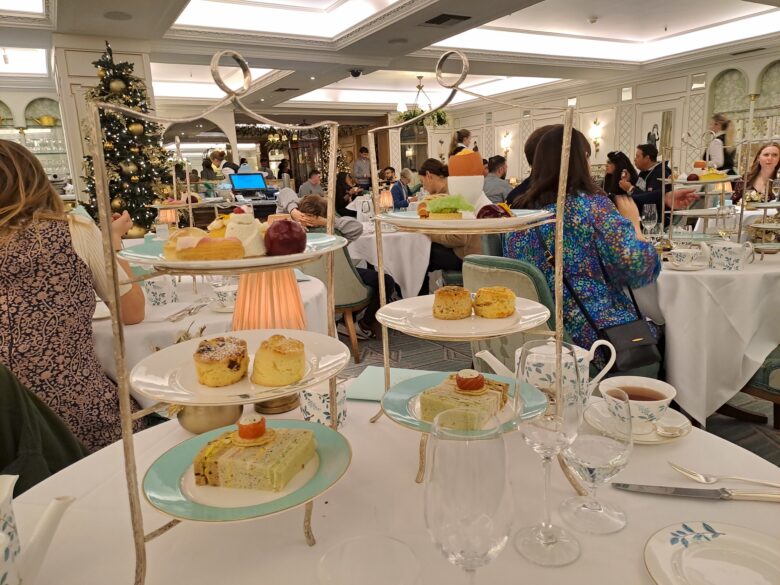 Christmas Activities in London - Photo of the sweet and savoury Christmas afternoon tea at Fortnum and Mason