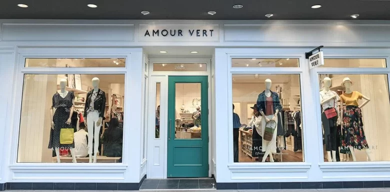 The facade of an Amour Vert Shop