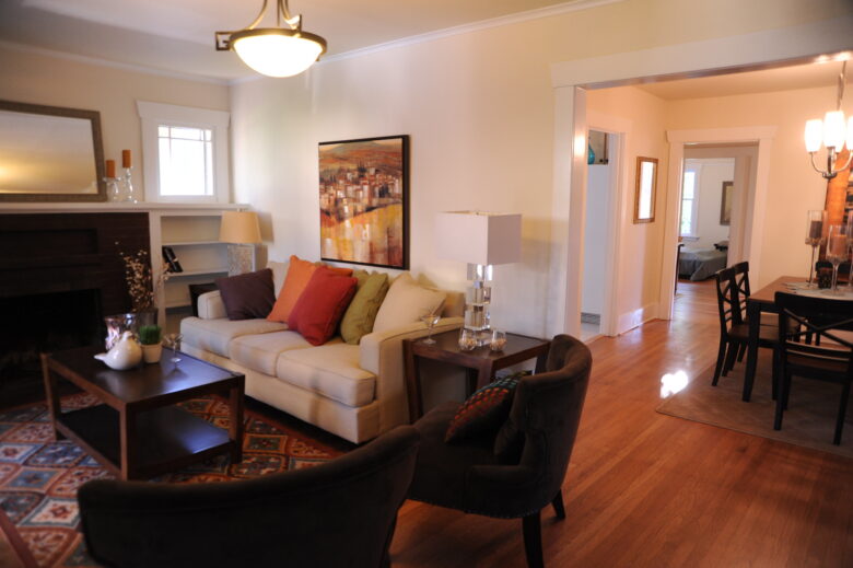 Living room and hallway