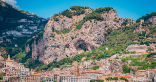 Buildings and mountain scenery of the Amalfi Coast