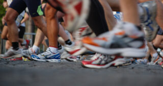 a group of runners jogging