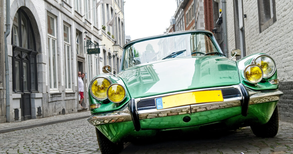Vintage Citroën Déesse on European street