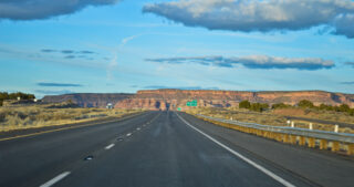 American highway road trip