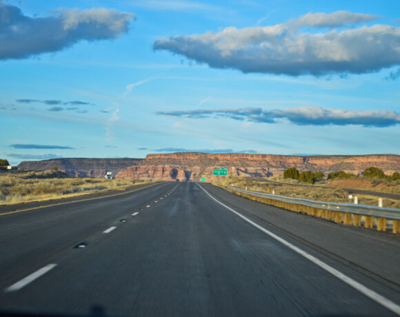 American highway road trip