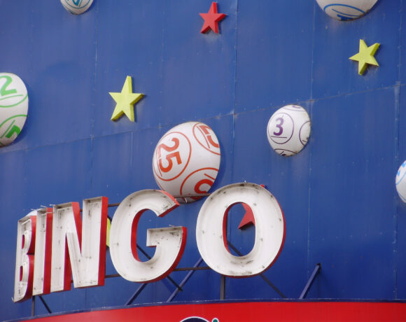 bingo hall with retro sign