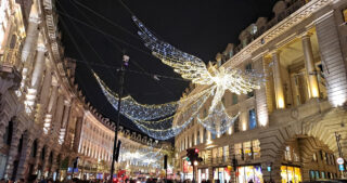 Christmas lights on Oxford Street in London