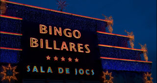 colorful neon sign for bingo hall