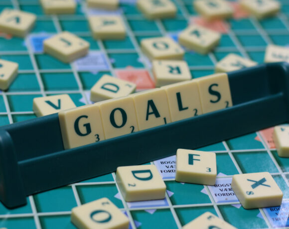 scrabble board saying goals